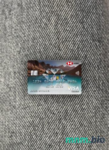 Vietnam HSBC bank visa karta elektronowa wygląd fotograficzny skan PSD + zdjęcie